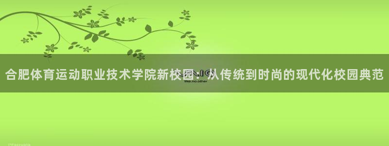 合肥体育运动职业技术学院新校园：从传统到时尚的现代化校园典范